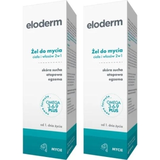 2 x Eloderm Żel do mycia ciała i włosów 2w1, 200 ml - zdjęcie poglądowe #1
