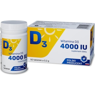WITAMINA D3 4000 IU, 50 tabletek - zdjęcie poglądowe #1