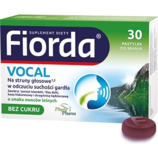 FIORDA Vocal o smaku owoców leśnych, 30 pastylek - zdjęcie poglądowe #1