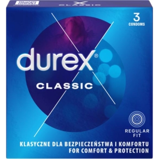 DUREX Classic prezerwatywy, 3 sztuki - zdjęcie poglądowe #1