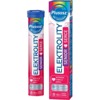 PLUSSSZ Elektrolity Senior Serce, 24 tabletki musujące - zdjęcie poglądowe #1