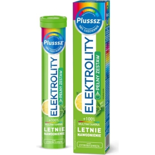 Plusssz Elektrolity cytryna mięta, 24 tabletki musujace - zdjęcie poglądowe #1