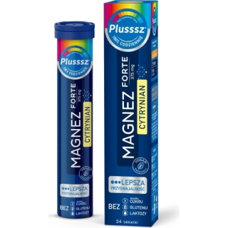 Plusssz Magnez Forte Cytrynian, 24 tabletki musujące - zdjęcie poglądowe #1
