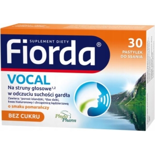 FIORDA Vocal o smaku pomarańczowym, 30 pastylek do ssania - zdjęcie poglądowe #1