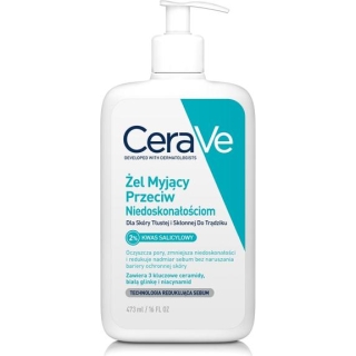 CERAVE Żel myjący przeciw niedoskonałościom dla skóry tłustej i skłonnej do trądziku, 473 ml - zdjęcie poglądowe #1
