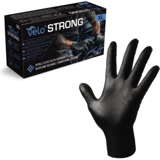 VELO Strong rękawice nitrylowe czarne XL, 50 sztuk - zdjęcie poglądowe #1