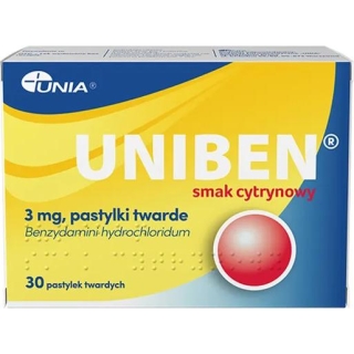 UNIBEN smak cytrynowy, 30 pastylek - zdjęcie poglądowe #1