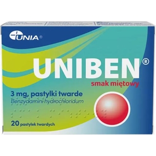 UNIBEN smak miętowy, 20 pastylek - zdjęcie poglądowe #1