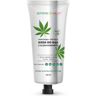 BOTANIC HELP Krem do rąk nawilżająco-odżywczy z olejem konopnym, 100ml - zdjęcie poglądowe #1