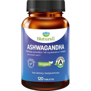 NATURELL Ashwagandha, 120 tabletek - zdjęcie poglądowe #1