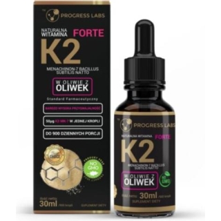 PROGRESS LABS Naturalna Witamina K2 Forte krople, 30ml - zdjęcie poglądowe #1
