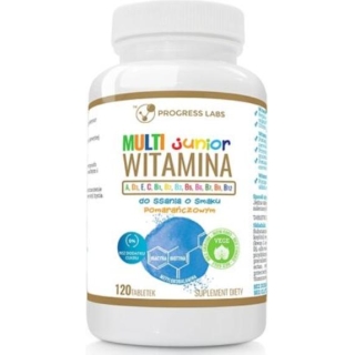 PROGRESS LABS Multiwitamina Junior, 120 tabletek do ssania - zdjęcie poglądowe #1