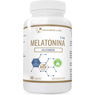 PROGRESS LABS Melatonina 5mg, 60 tabletek - zdjęcie poglądowe #1