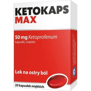 KETOKAPS Max 50 mg, 20 kapsułek - zdjęcie poglądowe #1