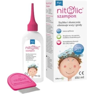 PIPI Nitolic Szampon do eliminacji wszy, 180ml - zdjęcie poglądowe #1
