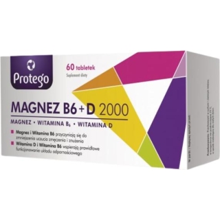 PROTEGO Magnez B6 + D3 2000, 60 tabletek - zdjęcie poglądowe #1