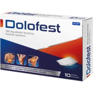 DOLOFEST plaster leczniczy 180 mg, 10 sztuk - zdjęcie poglądowe #1