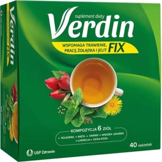 VERDIN Fix mieszanka ziołowa, 40 saszetek - zdjęcie poglądowe #1