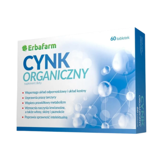 ERBAFARM Cynk organiczny, 60 tabletek - zdjęcie poglądowe #1