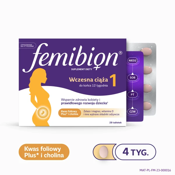 Femibion 1 Wczesna ciąża 28 tabletek 1