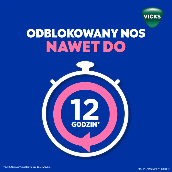 Krople Nasivin Vicks Baby, lek udrażniający, dzieci 3 mies. +, 5 ml 1