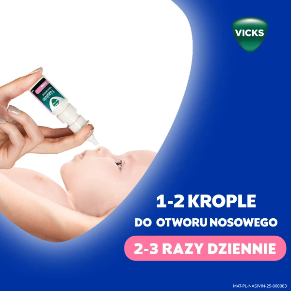 Krople Nasivin Vicks Baby, lek udrażniający, dzieci 3 mies. +, 5 ml 6
