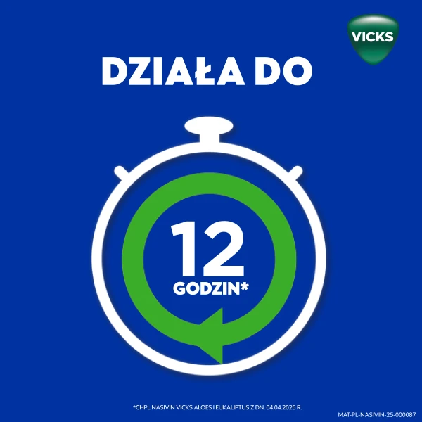 Aerozol do nosa Nasivin Vicks Aloes i Eukaliptus na zatkany nos, katar, 15 ml 2