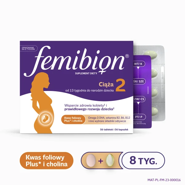 Femibion 2 Ciąża 56 tabletek + 56 kapsułek miękkich 2