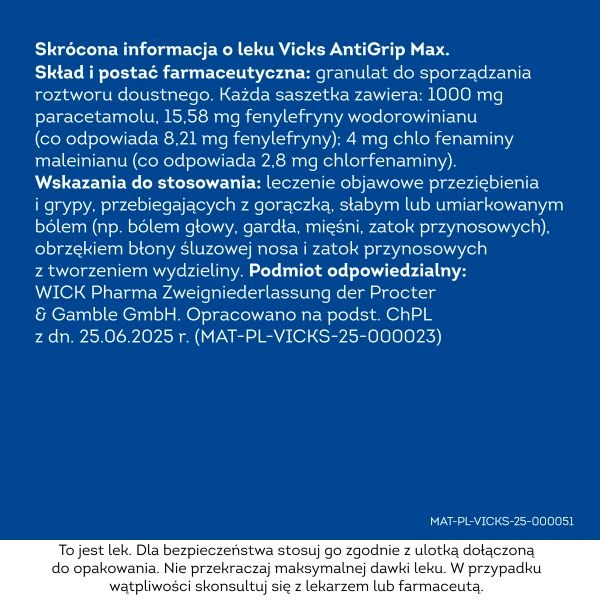 Vicks Antigrip Max, 14 saszetek 8