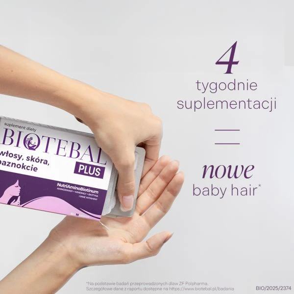 BIOTEBAL PLUS włosy, skóra, paznokcie 30+10 tabletek 1