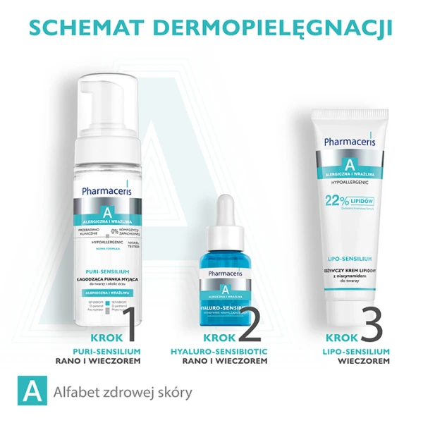 PHARMACERIS A Puri-Sensilium Łagodząca Pianka myjąca do twarzy i okolic oczu, 150 ml 5