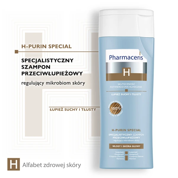 PHARMACERIS H-Purin Special Szampon przeciwłupieżowy, 250 ml 1