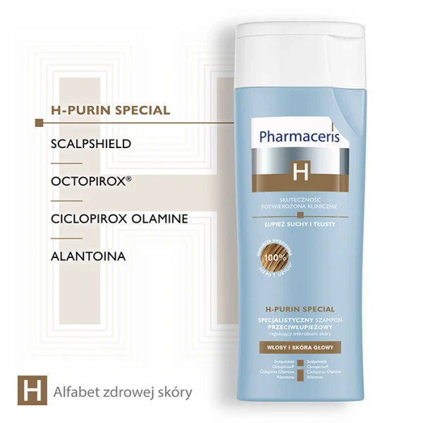 PHARMACERIS H-Purin Special Szampon przeciwłupieżowy, 250 ml 2