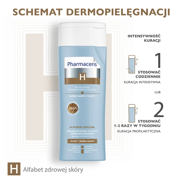 PHARMACERIS H-Purin Special Szampon przeciwłupieżowy, 250 ml 4