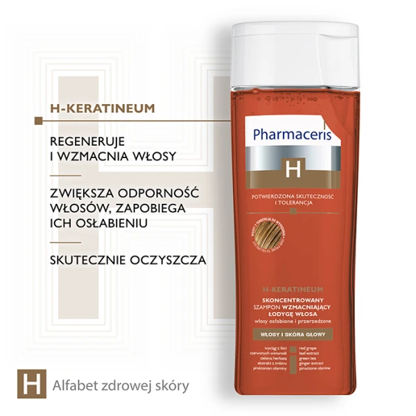 PHARMACERIS H Keratineum Szampon wzmacniający, 250 ml 3