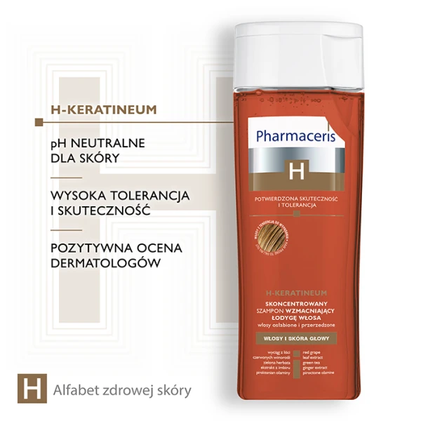 PHARMACERIS H Keratineum Szampon wzmacniający, 250 ml 4