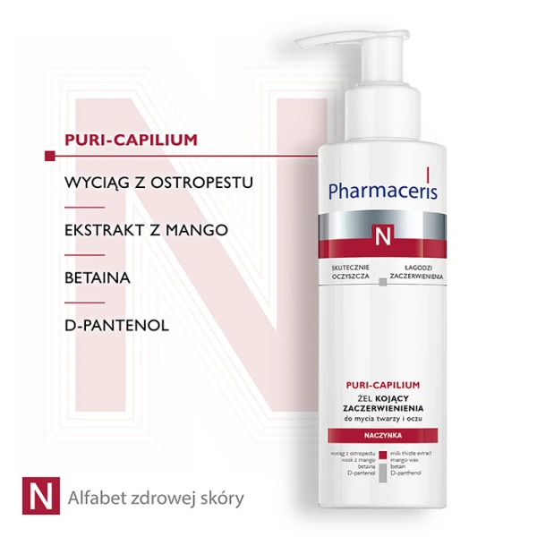 PHARMACERIS N Puri-Capilium Żel kojący zaczerwienienia, 190 ml 2