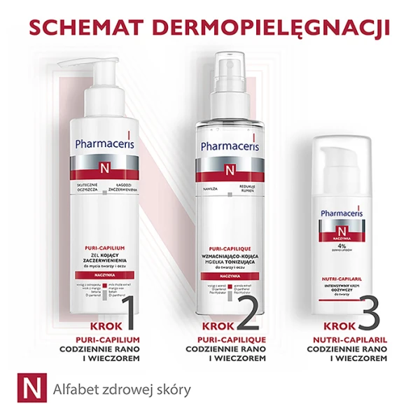 PHARMACERIS N Puri-Capilium Żel kojący zaczerwienienia, 190 ml 4