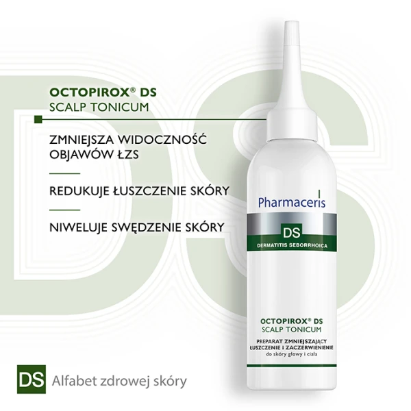 PHARMACERIS OCTOPIROX DS SCALP TONICUM Preparat zmniejszający łuszczenie i zaczerwienienie do skóry głowy i ciała, 100 ml 3