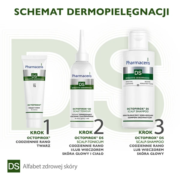 PHARMACERIS OCTOPIROX DS SCALP TONICUM Preparat zmniejszający łuszczenie i zaczerwienienie do skóry głowy i ciała, 100 ml 4