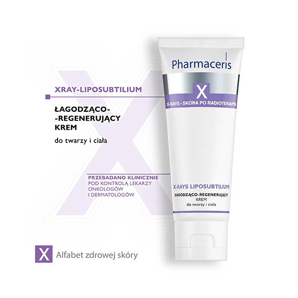 PHARMACERIS X X-RAYS LIPOSUBTILIUM Krem do twarzy i ciała łagodząco-regenerujący, 75 ml 1