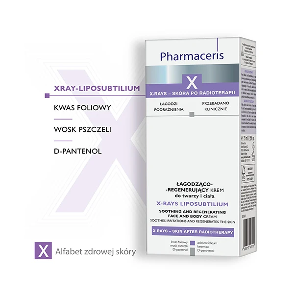 PHARMACERIS X X-RAYS LIPOSUBTILIUM Krem do twarzy i ciała łagodząco-regenerujący, 75 ml 2