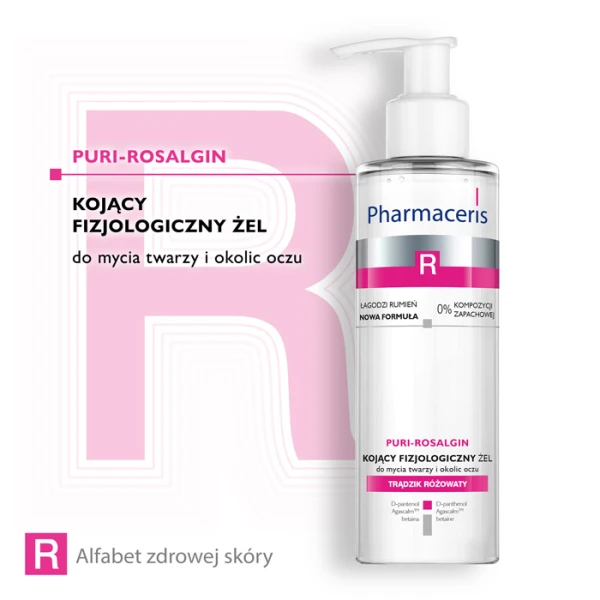 PHARMACERIS R PURI-ROSALGIN Żel do mycia twarzy i okolic oczu, 190 ml 1