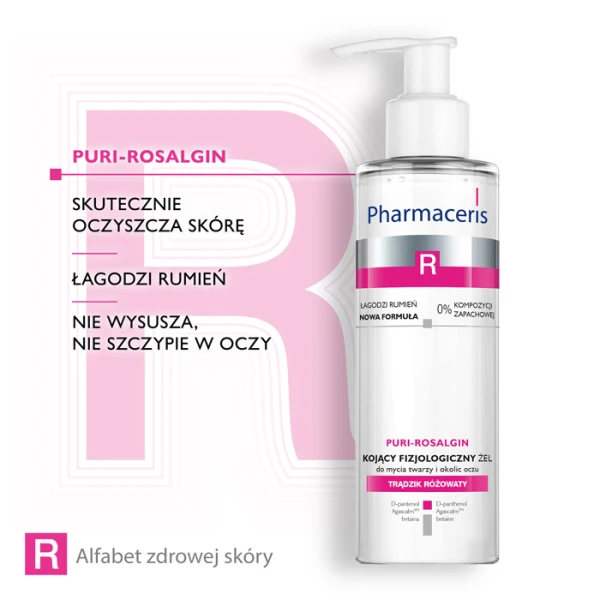 PHARMACERIS R PURI-ROSALGIN Żel do mycia twarzy i okolic oczu, 190 ml 3