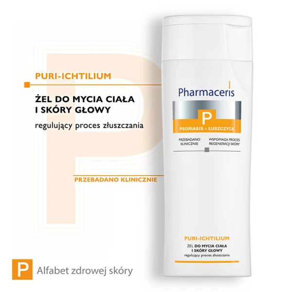 PHARMACERIS P PURI-ICHTILIUM Żel do mycia ciała i skóry głowy, 250 ml 1