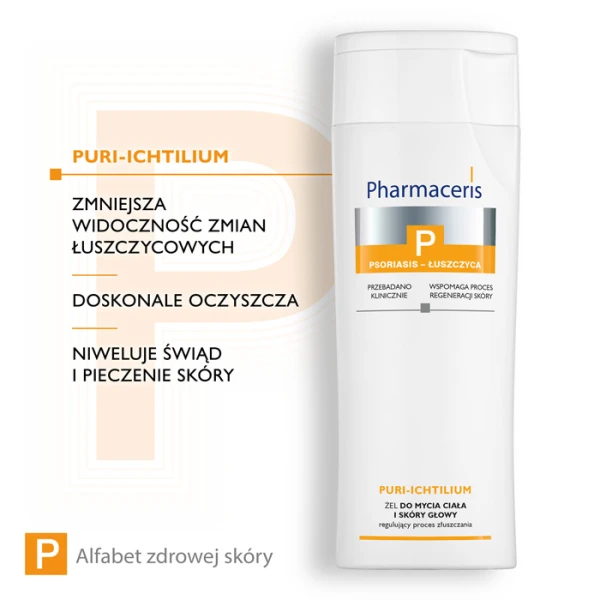 PHARMACERIS P PURI-ICHTILIUM Żel do mycia ciała i skóry głowy, 250 ml 3
