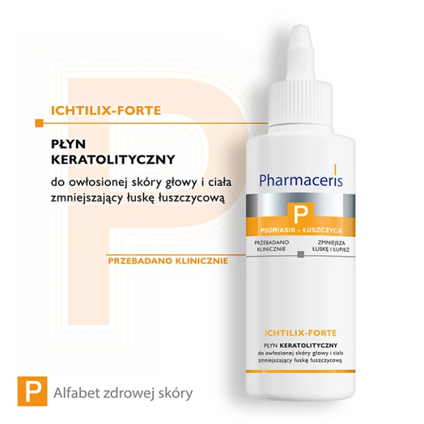 PHARMACERIS P ICHTILIX-FORTE Płyn keratolityczny do owłosionej skóry głowy i ciała, 125 ml 1
