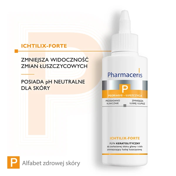 PHARMACERIS P ICHTILIX-FORTE Płyn keratolityczny do owłosionej skóry głowy i ciała, 125 ml 4