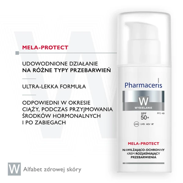 PHARMACERIS W MELA-PROTECT Krem nawilżająco - ochronny na dzień, 50 ml 4