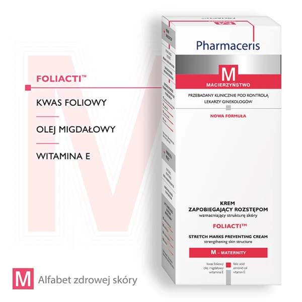PHARMACERIS M Foliacti Krem zapobiegający rozstępom, 150 ml 2